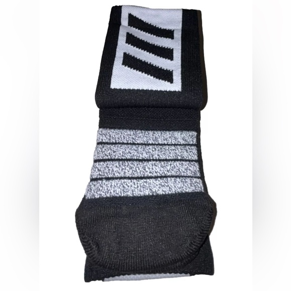 Adidas Creator 365 Basketball Crew Socks 1 Pair Men 12-16 Black w White Logo NEW - Picture 9 of 11